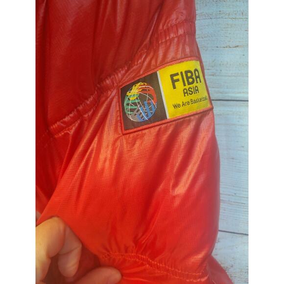 FIBA Asia PEAK SPORT 2XL(Runs SMALL) JACKET Red Basketball Puffer Streetwear - Picture 7 of 8